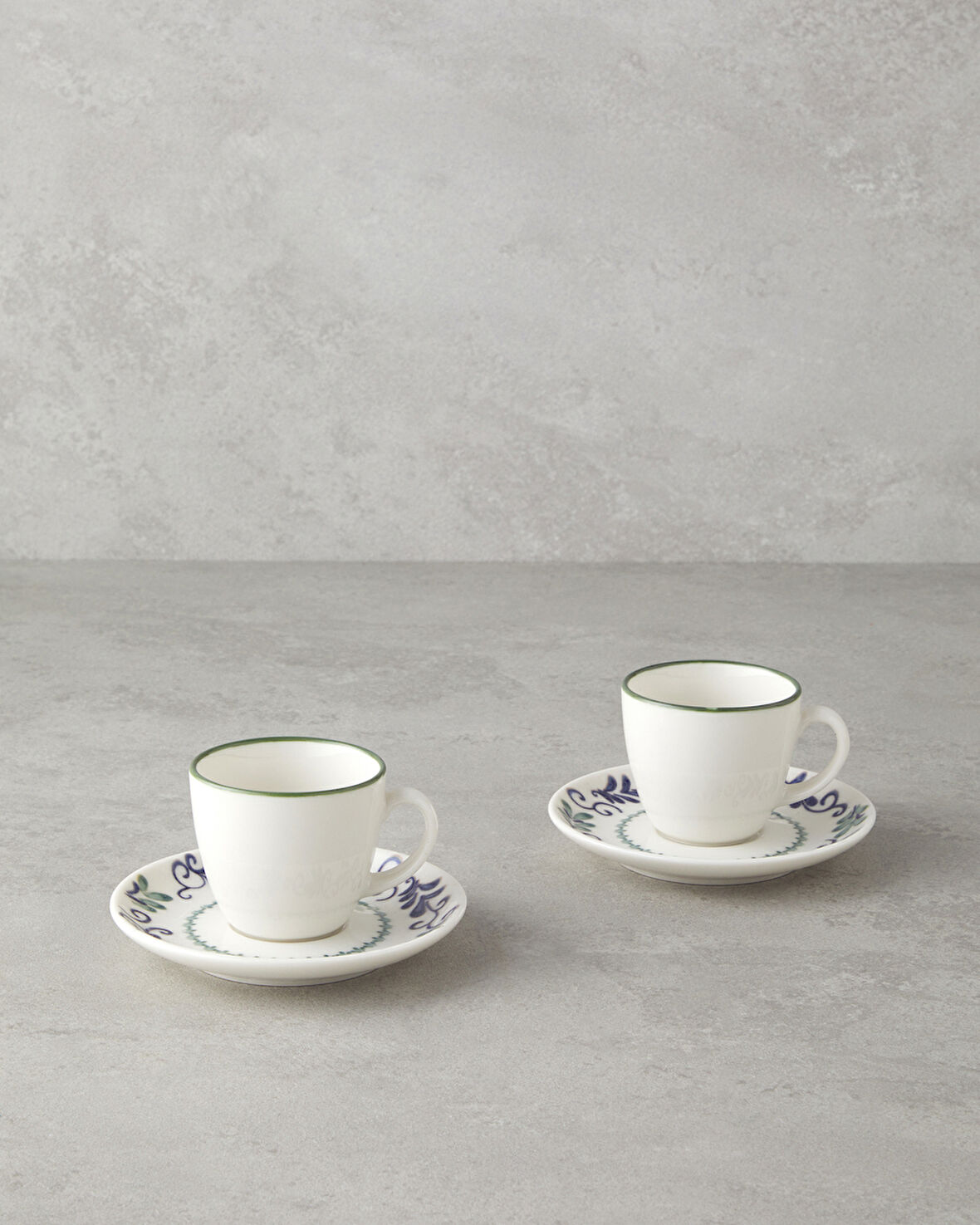 English Home Mistia Bone Porselen 4 Parça 2 Kişilik Kahve Fincan Takımı 90 ml Mavi