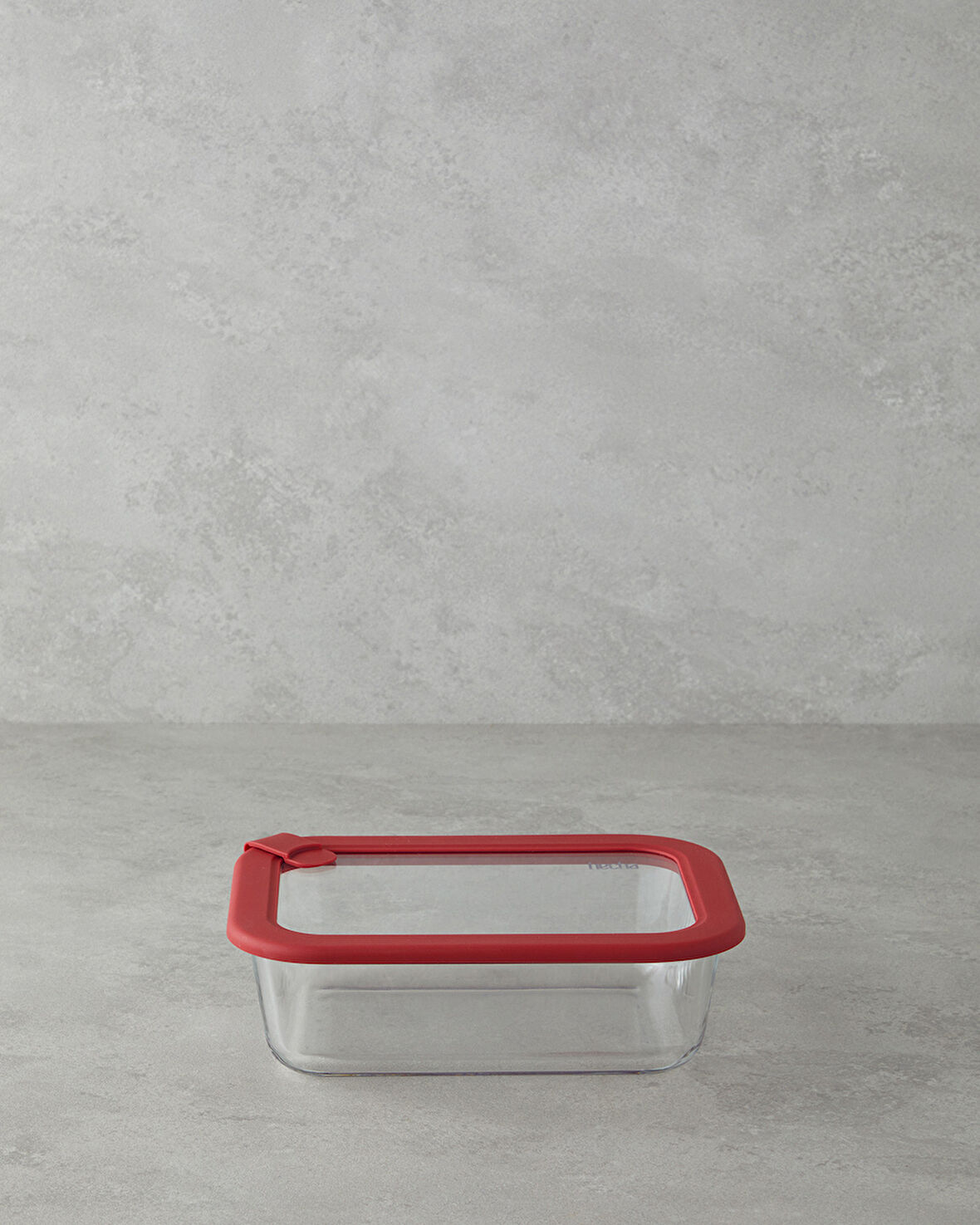 Hecha Cam Saklama Kabı 1050 ml Kırmızı