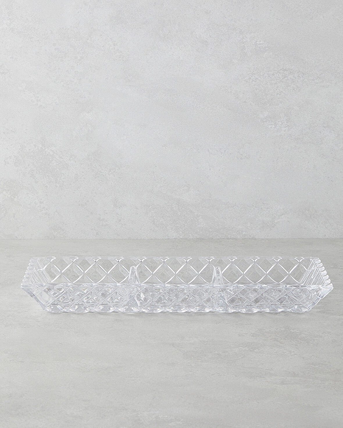 Crux Cam Sunumluk 39,5x15x4 Cm Şeffaf