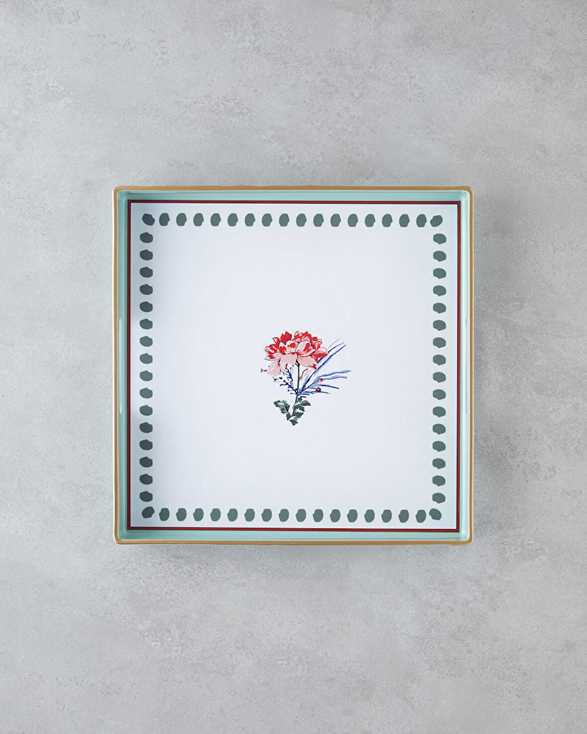 Elysian PP Tepsi 35,5x35,5 Cm Yeşil