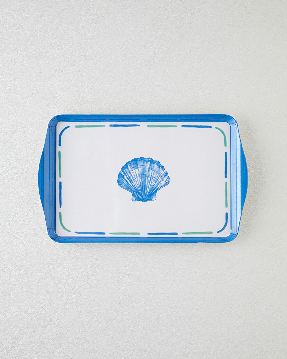 Shellwave Melamin Tepsi 24x39 Cm Mavi - Yeşil