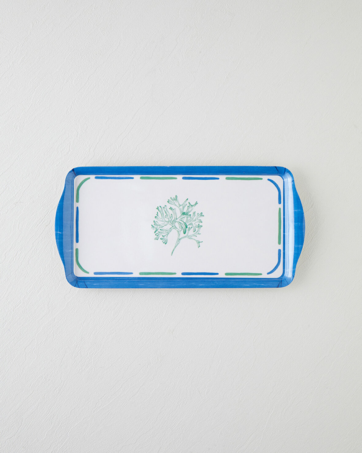 Mariscopia Melamin Tepsi 37x18 cm Mavi - Yeşil