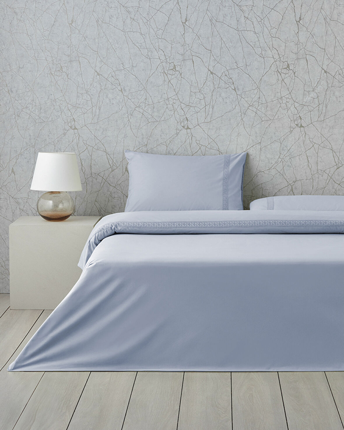 Lace Elegance Kopanakili Perkal Tek Kişilik Nevresim Takımı 160x220 cm Lila