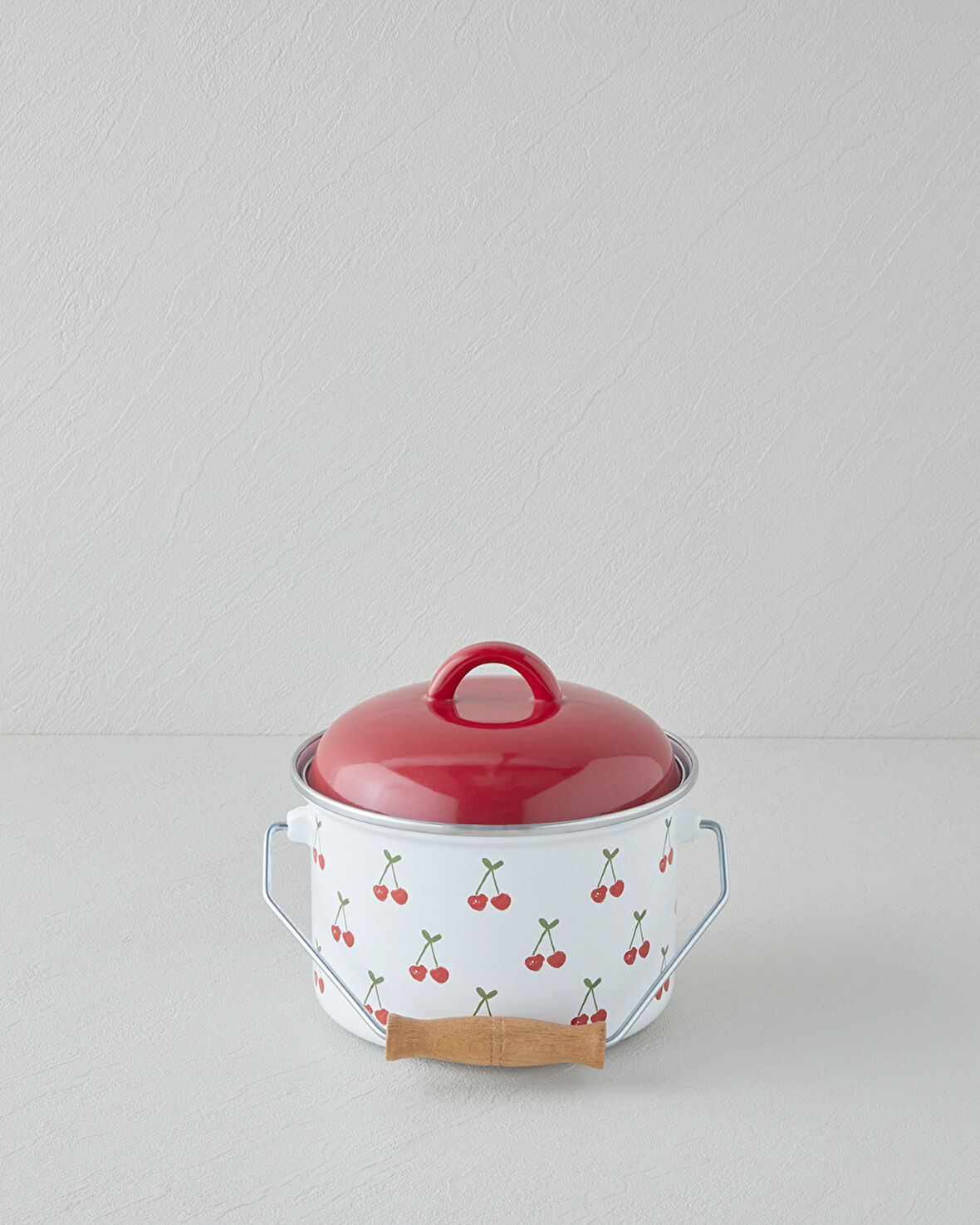 Cherry Dream Emaye Bakraç 16 cm Kırmızı