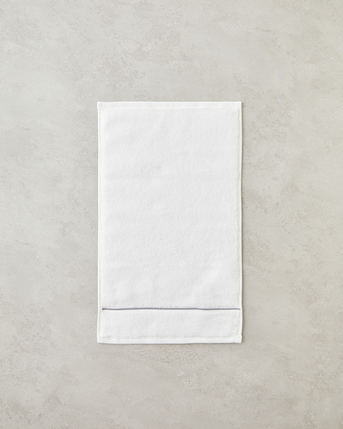 Chic Stripe Pamuklu Nakışlı El Havlusu 30x50 cm Beyaz