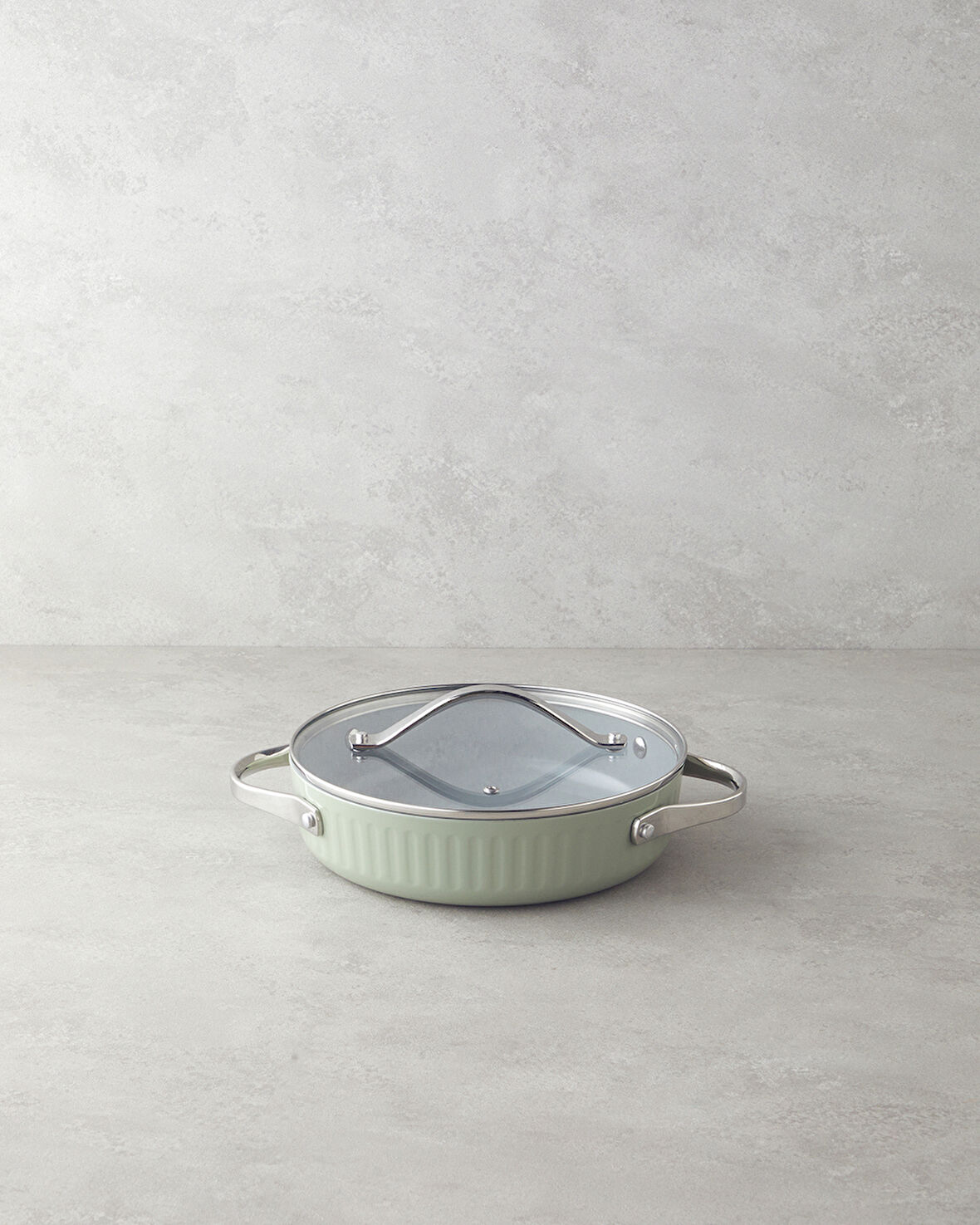 Berlin Fusion Pro Basık Tencere 24x6 cm Yeşil