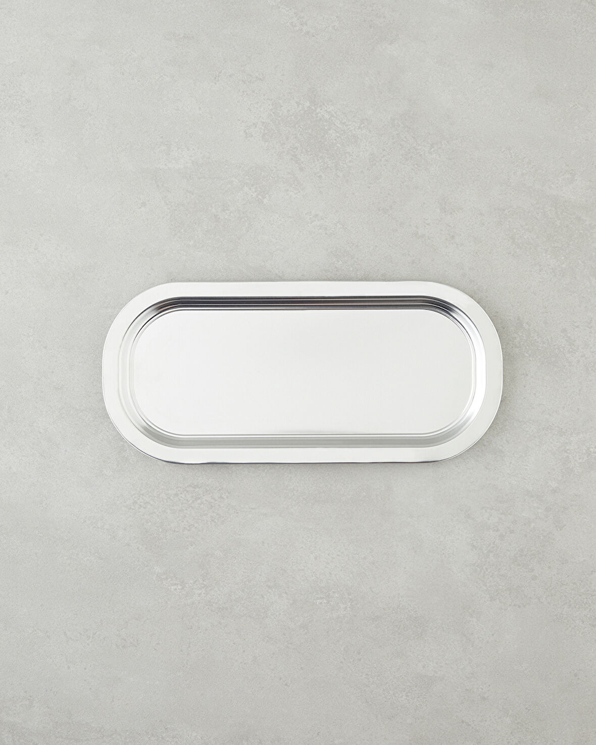 Emma Metal Tepsi 16x35 cm Silver