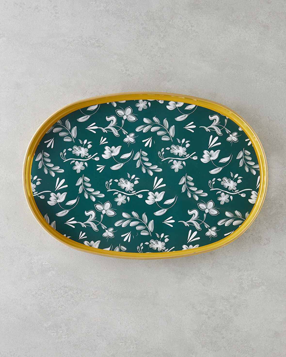 Leafscape PP Tepsi 44x30 cm Beyaz - Yeşil