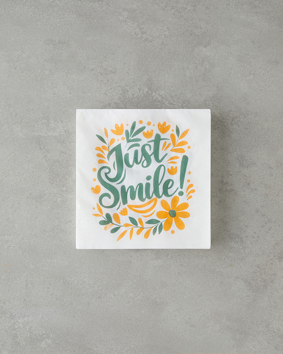 Just Smile 20'li Kağıt Peçete 33x33 cm Yeşil-Turuncu