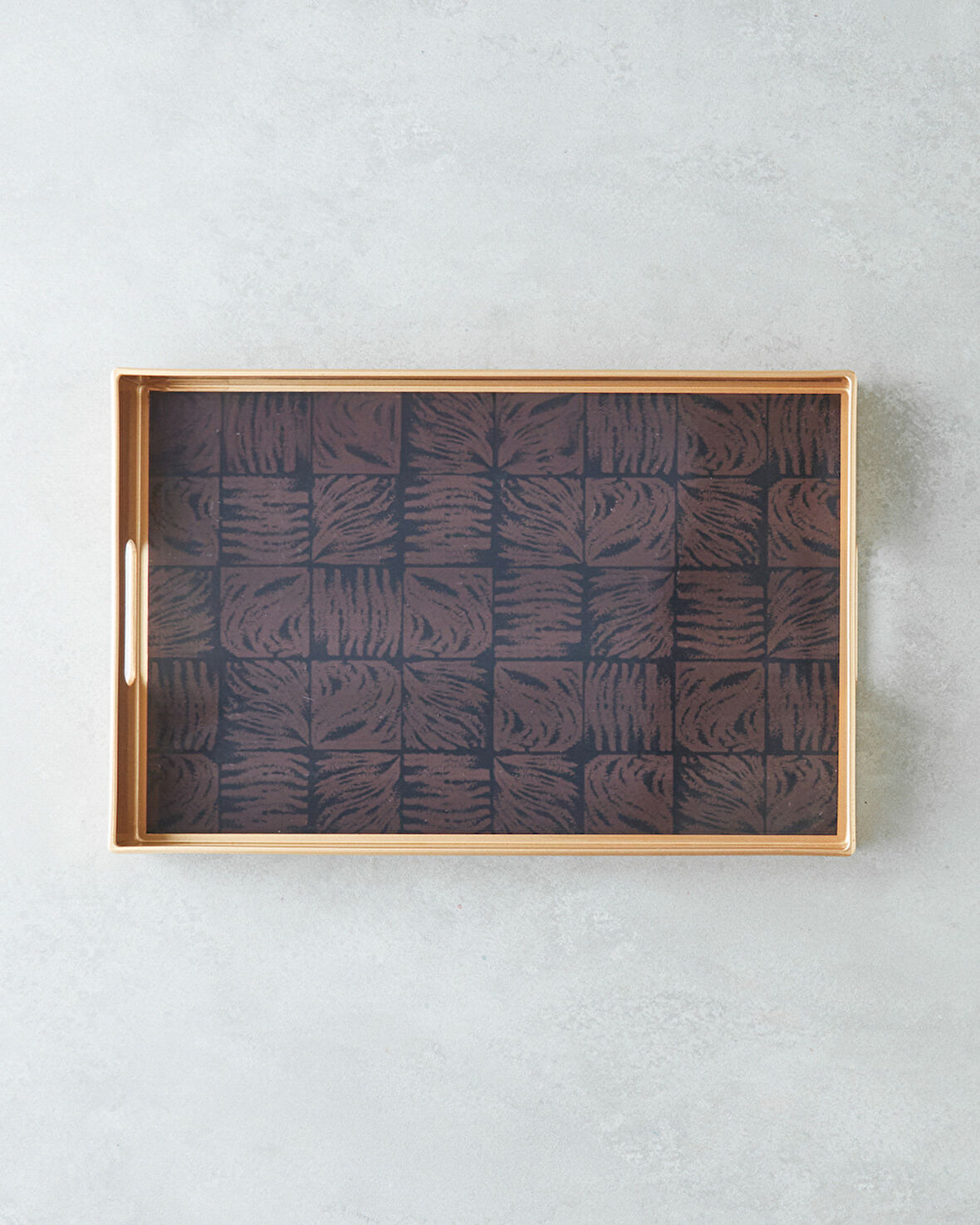 Terra PP Tepsi 40x26 cm Kahve – Gold