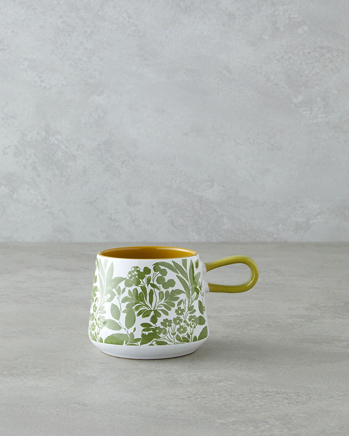 Growtopia Stoneware Kupa 340 ml Yeşil-Beyaz