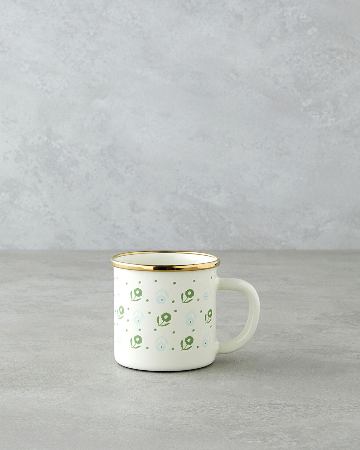 Lianis Emaye Kupa 350 ml Yeşil-Mavi