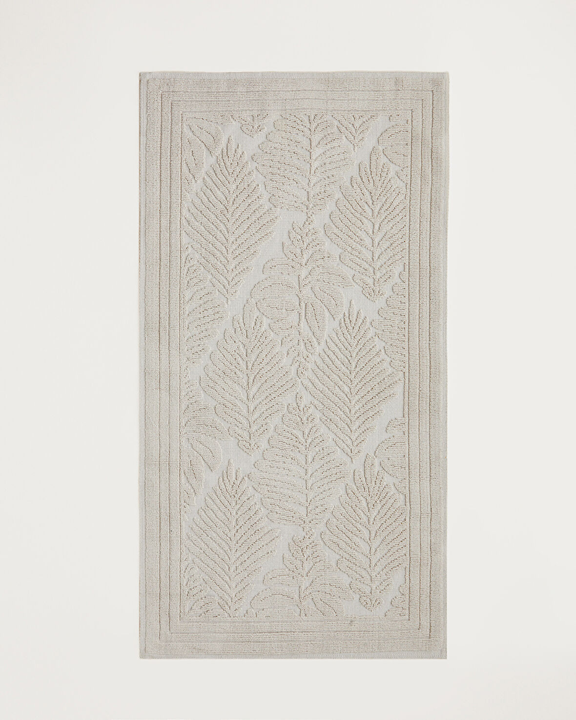Leafy Pamuklu Bukle Kilim 80x150 cm Krem