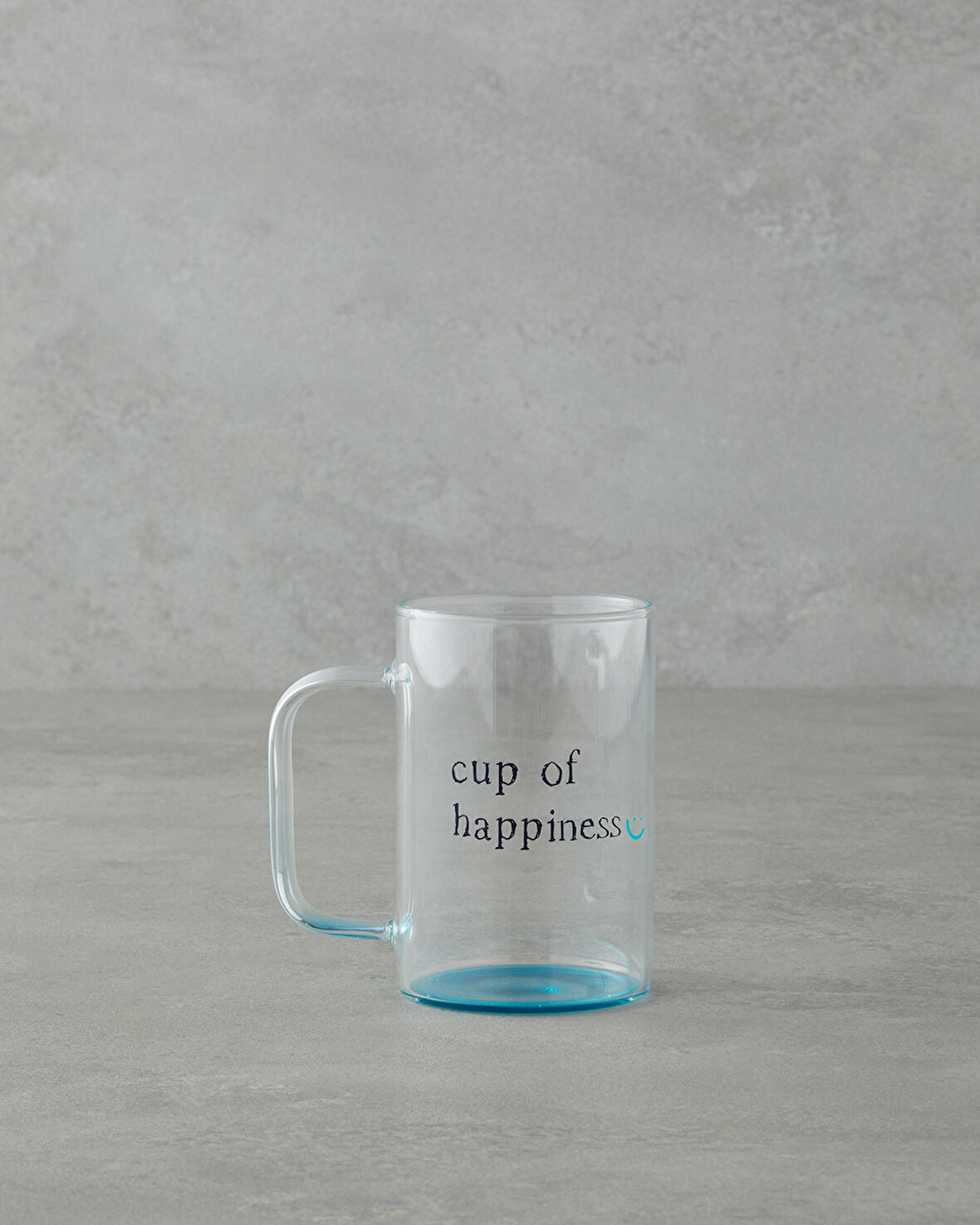 Cup of Happiness Cam Kupa 270 ml Mavi
