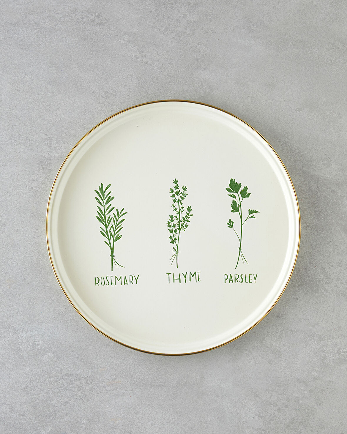 Plantopia Emaye Tepsi 31 cm Yeşil