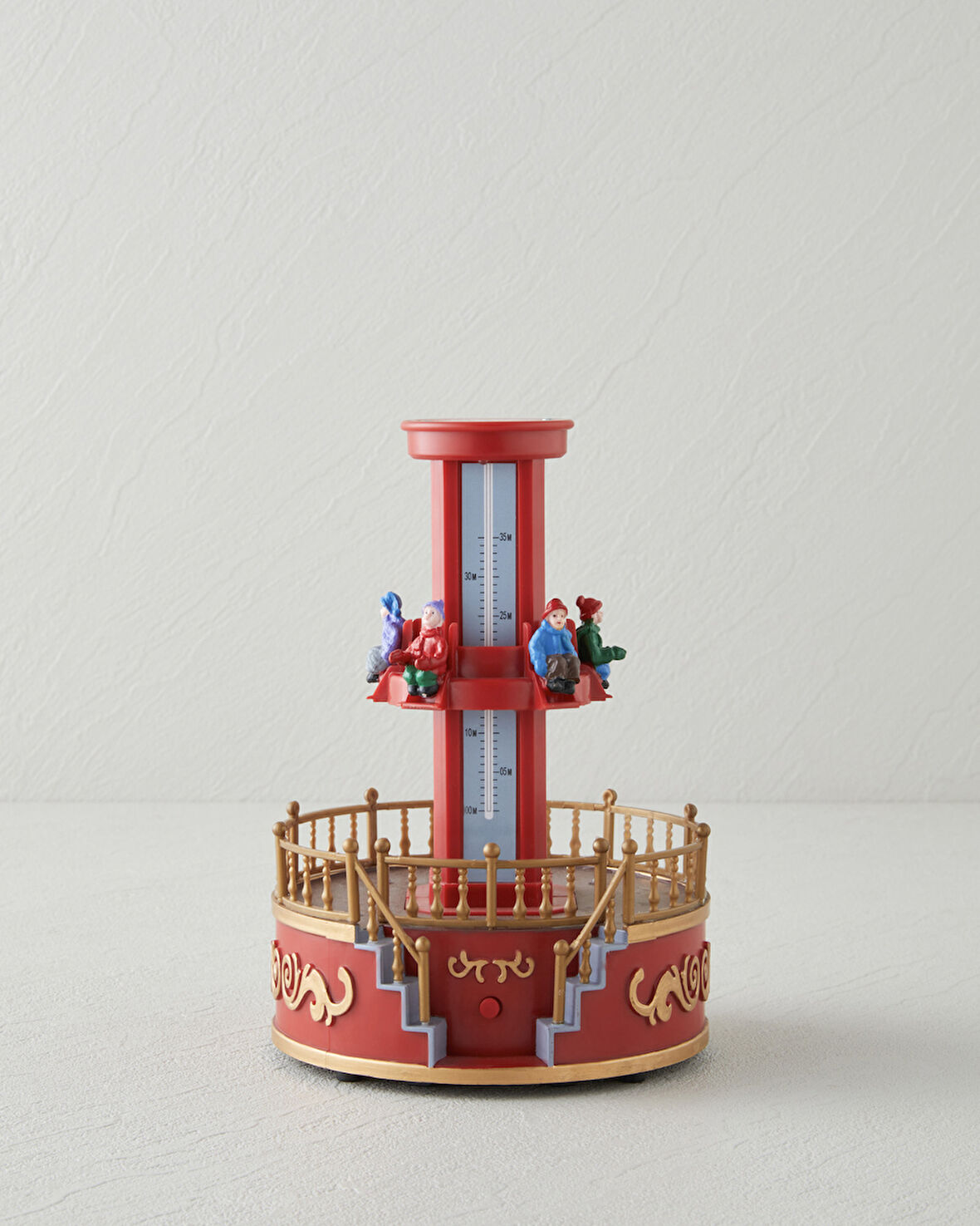 Ferris Wheel Müzik Kutusu 13x13x18.5 cm Kırmızı