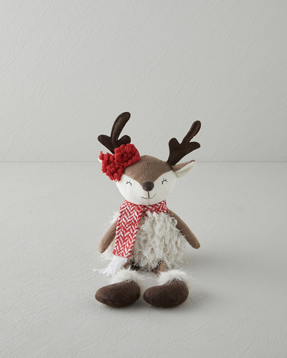 Reindeer Dekoratif Obje 36,5 cm Kırmızı - Beyaz