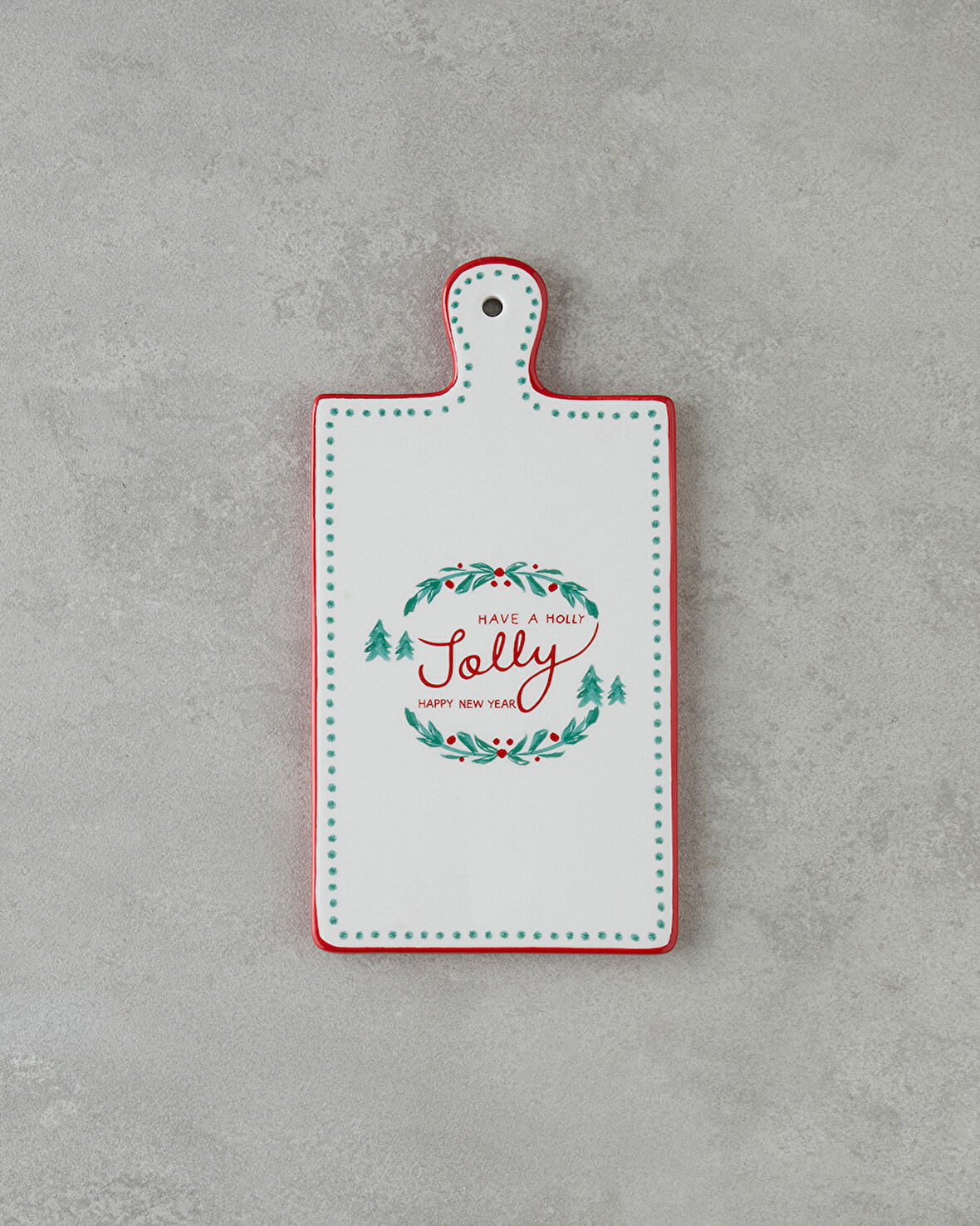 Joy Dolomite Sunumluk 24x13 cm Beyaz - Kırmızı