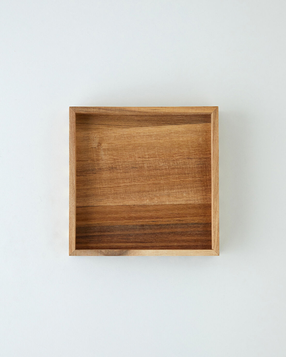 Akasya Dekoratif Tepsi 20x20x4 cm Koyu Kahverengi