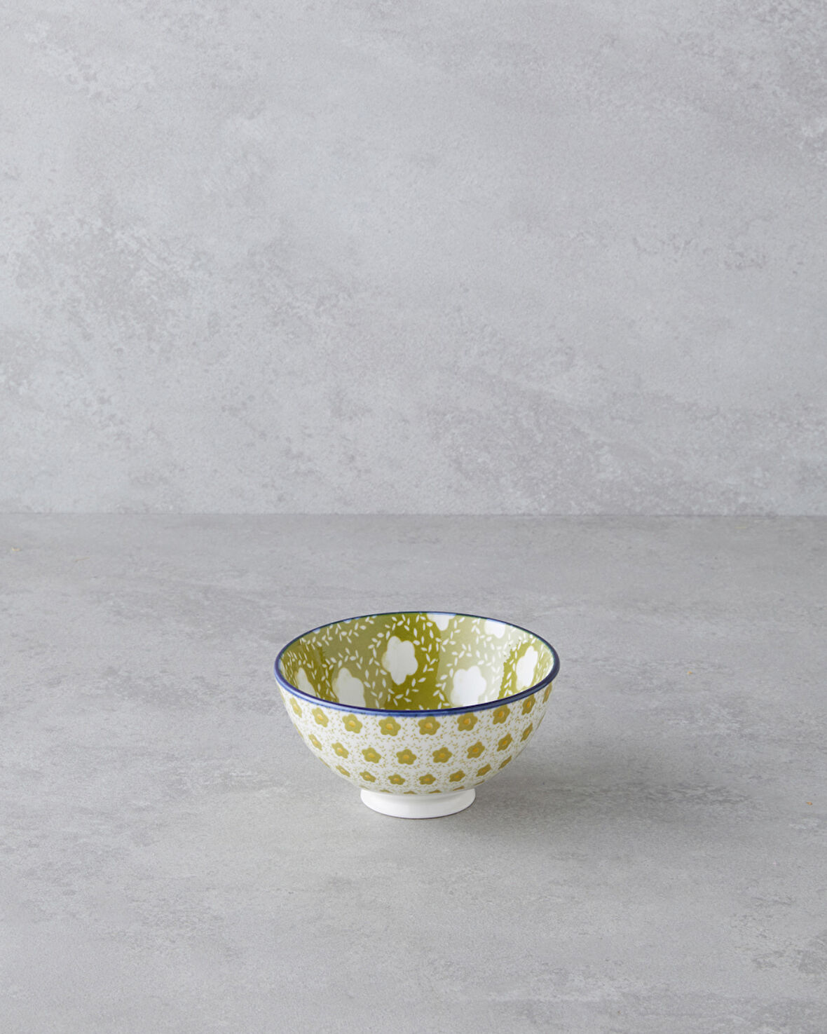 Plantopia Porselen Çerezlik 11 cm Beyaz - Yeşil