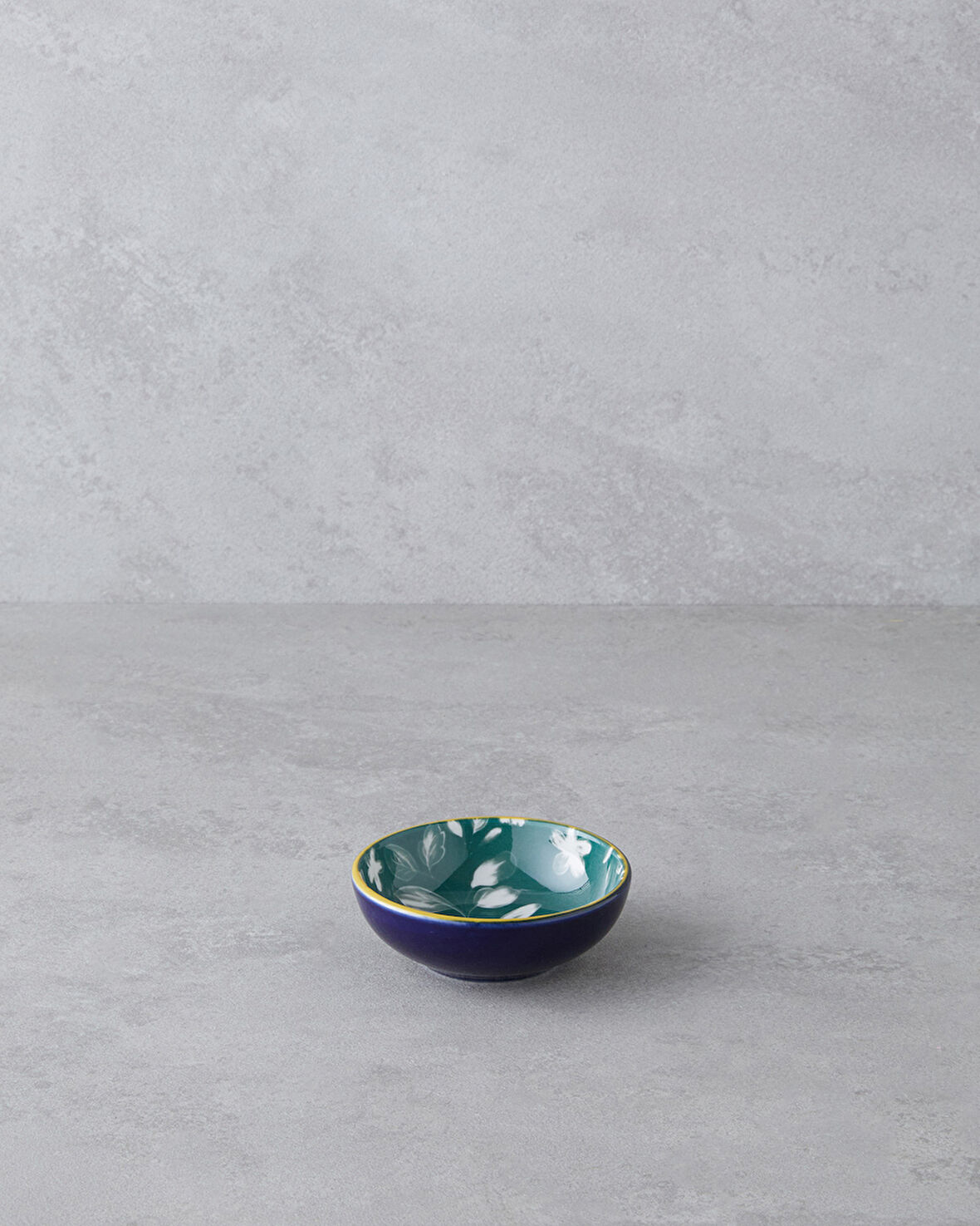 Plantopia Porselen Çerezlik 9 cm Lacivert-Yeşil