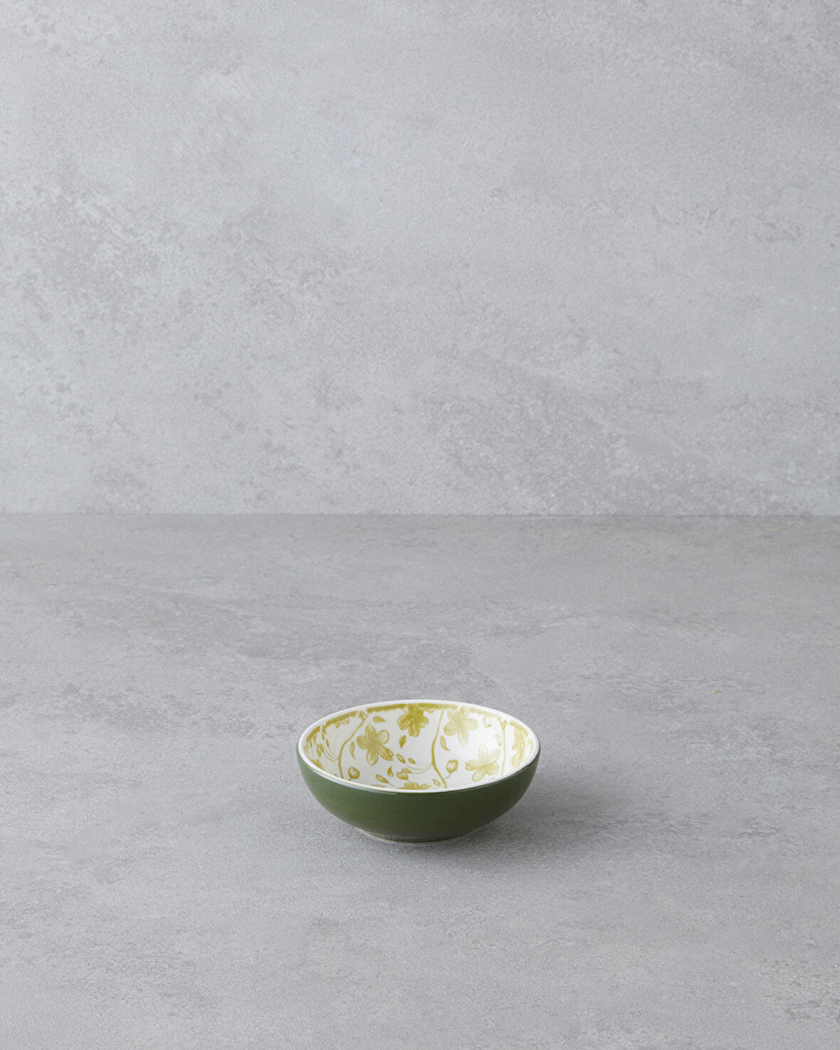 Plantopia Porselen Çerezlik 9 cm Beyaz - Yeşil