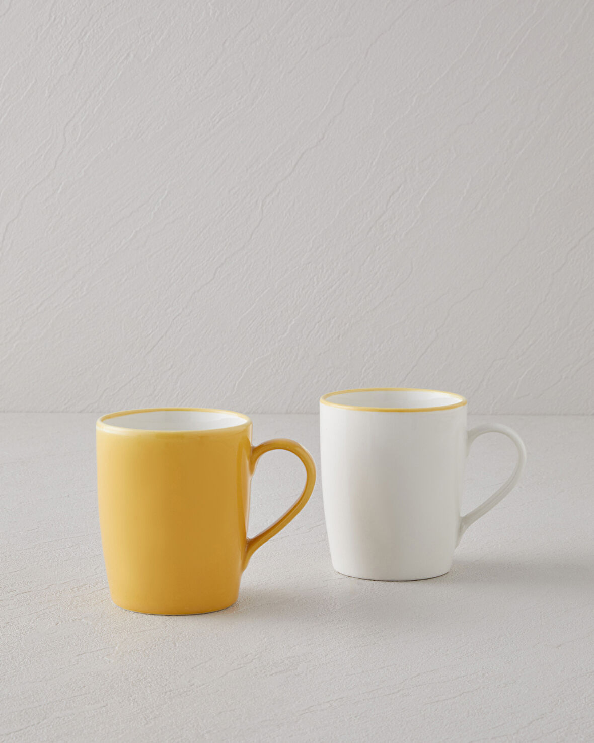 Sway Bone Porselen 2'li Kupa 290 ml Sarı