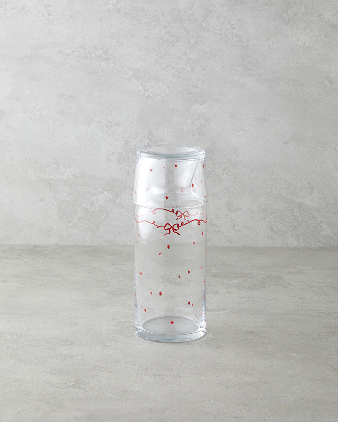 Ribbon Joy Cam Sürahi 700 Ml + 220 Ml Kırmızı