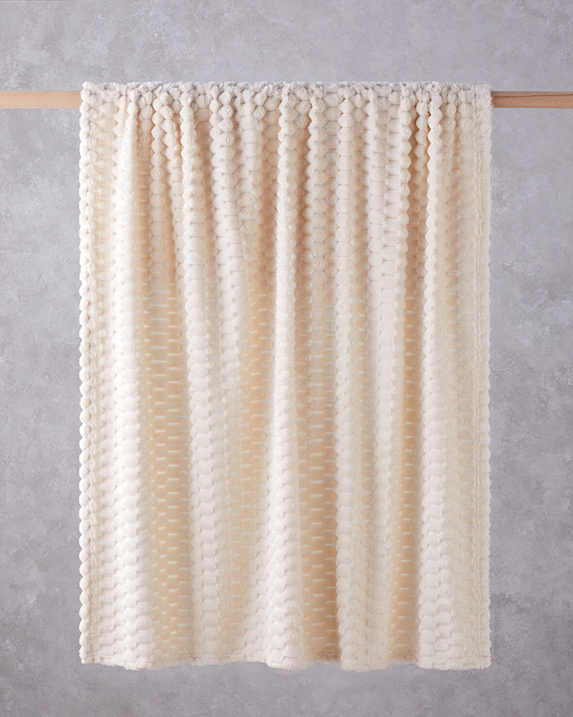 Tiny Bubbles Jakarlı Wellsoft Tv Battaniye 120x160 cm Krem