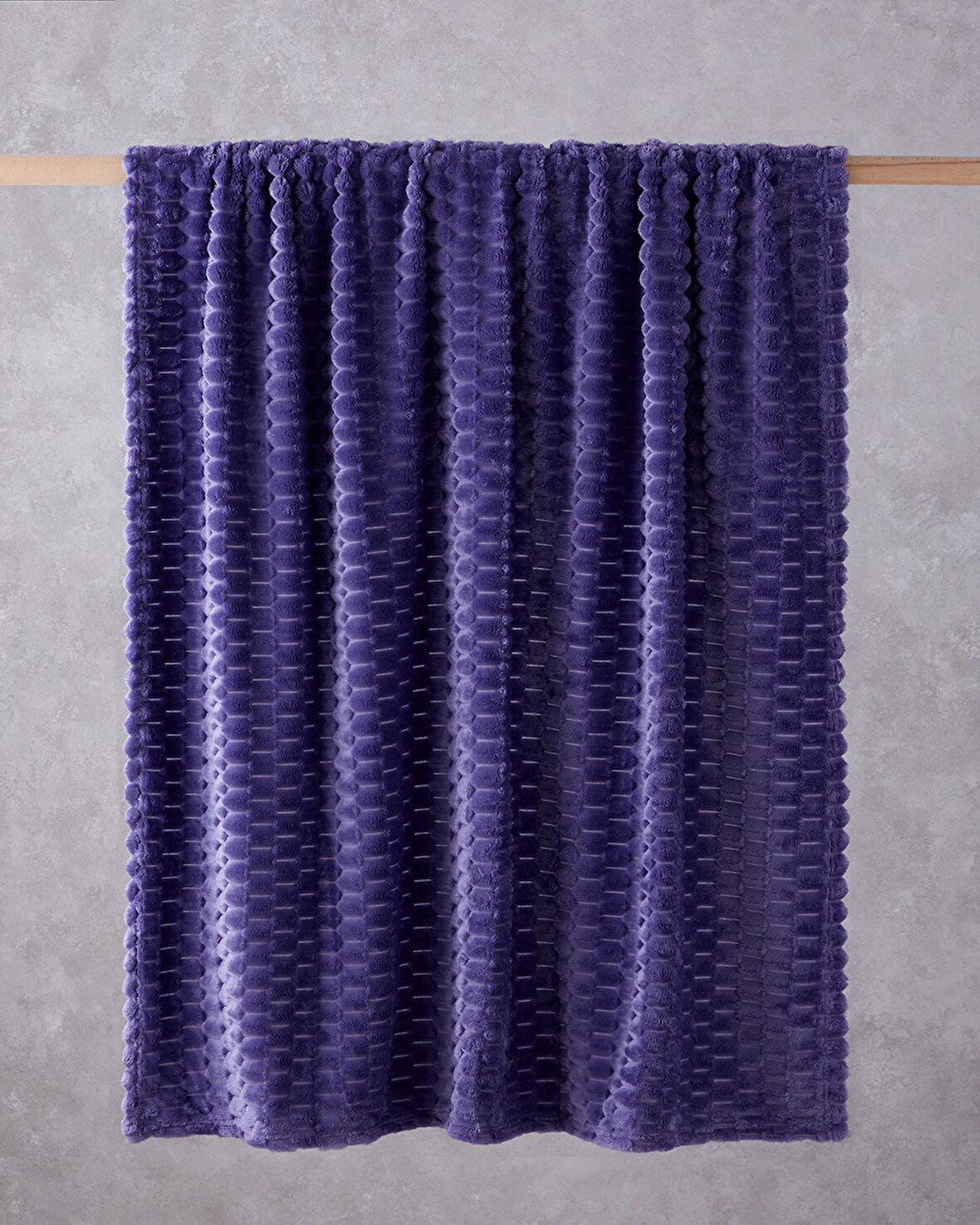 Tiny Bubbles Jakarlı Wellsoft Tv Battaniye 120x160 cm Mor