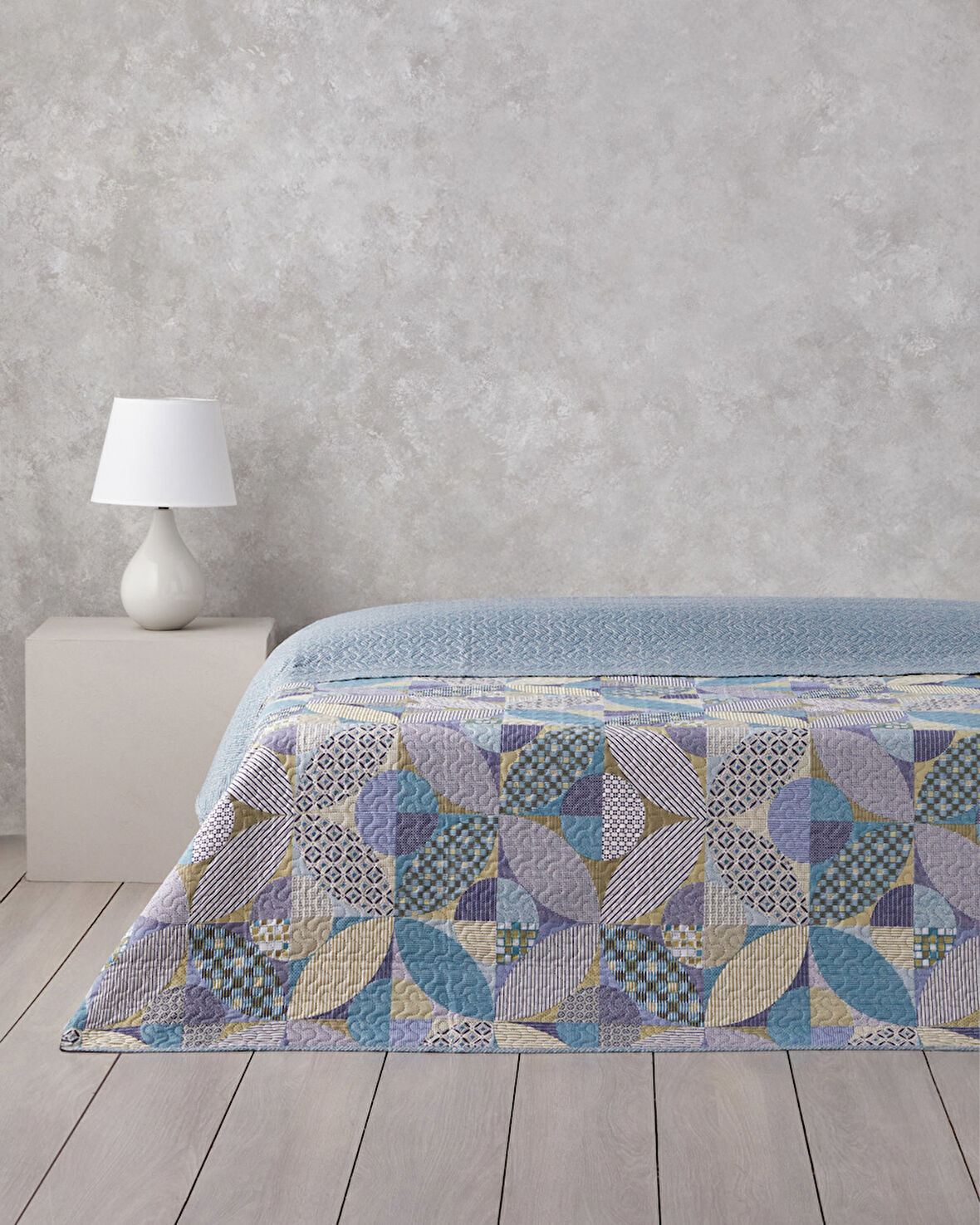 Patch Square Tek Kişilik Çok Amaçlı Örtü 160x220 cm Yeşil