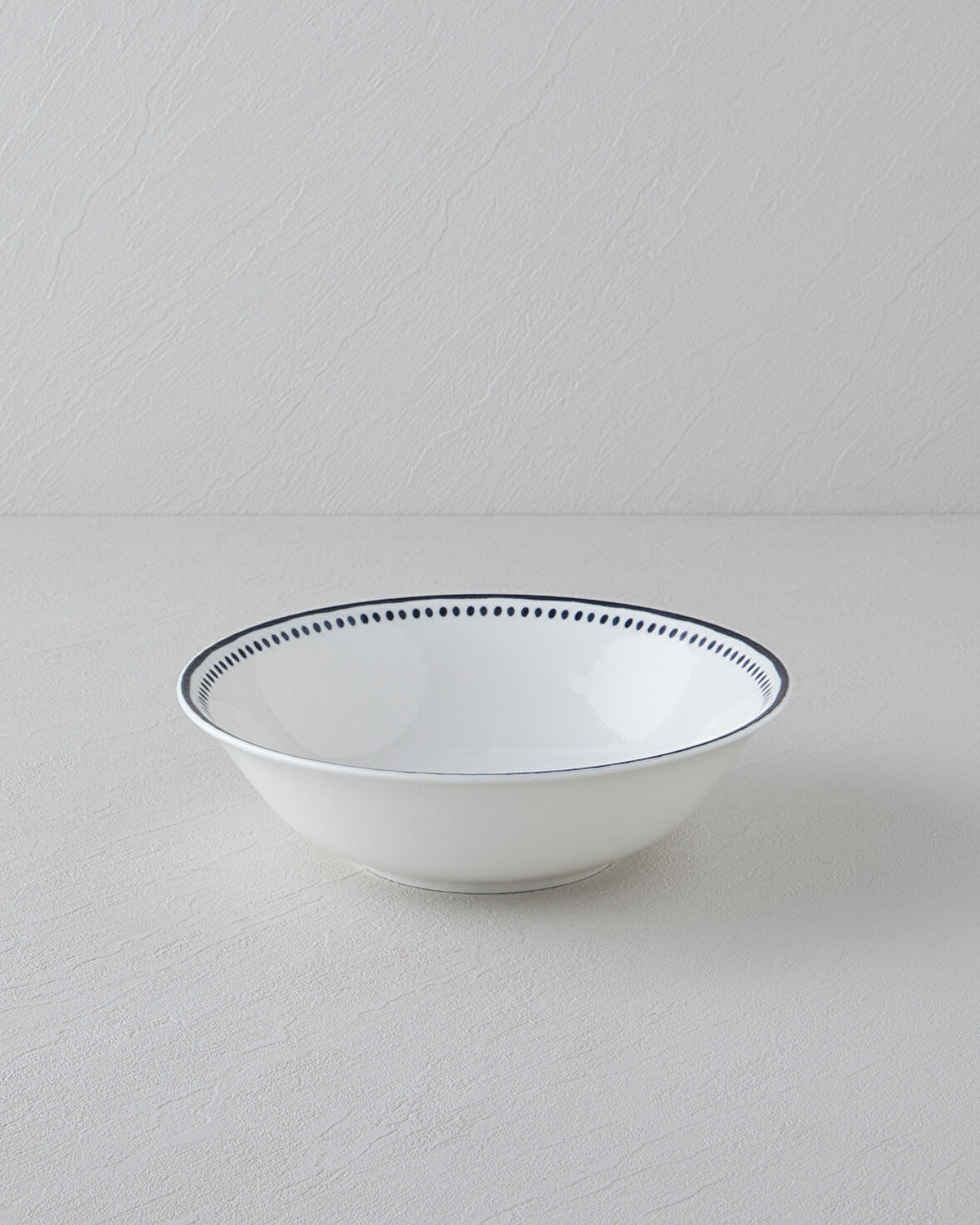 Monarch Porselen Kase 23 cm Siyah - Beyaz