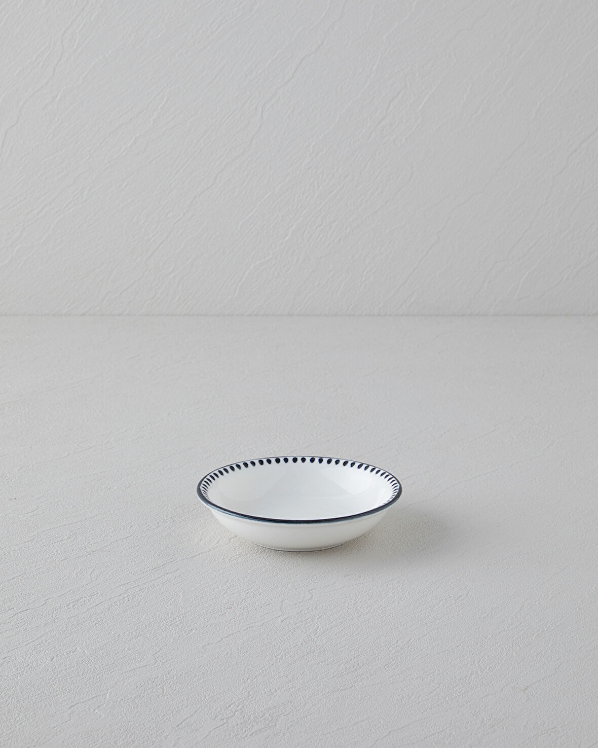 Black Dots Porselen Çerezlik 11 cm Siyah - Beyaz