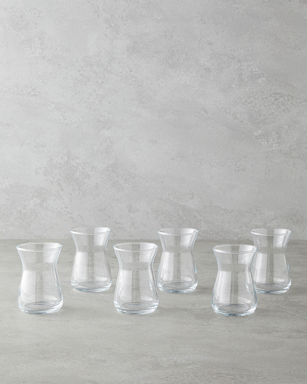 Velin Cam 6'lı Çay Bardağı 132 ml Şeffaf