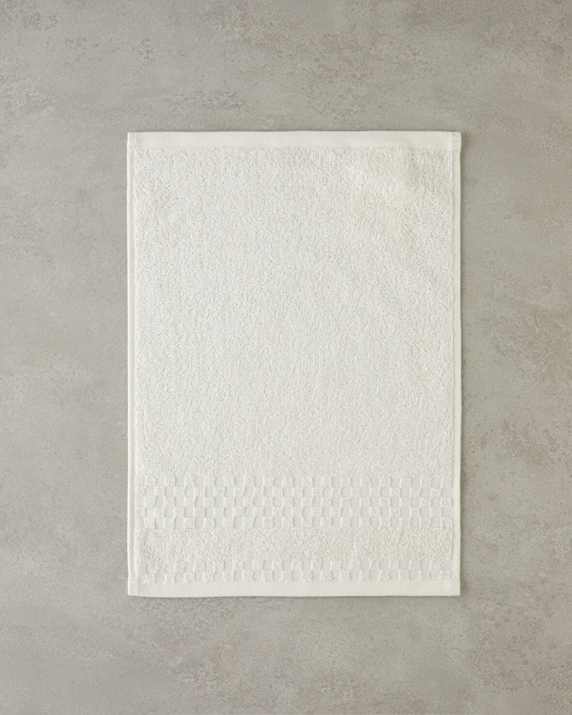 Border Check Pamuk El Havlusu 30x40 cm Fildişi