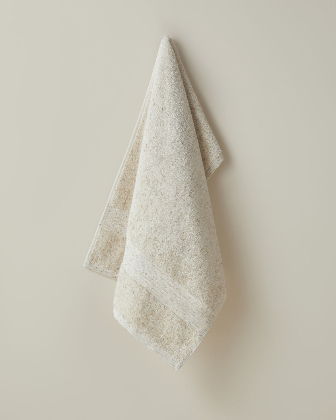 Melange Pamuk Yüz Havlusu 50x80 cm Bej Melanj