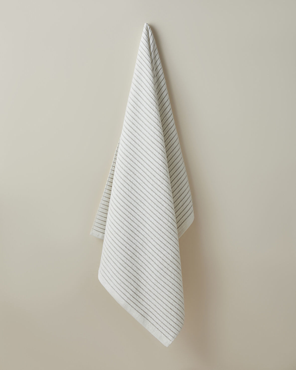 Soft Stripe Pamuk Banyo Havlusu 80x150 cm Fildişi