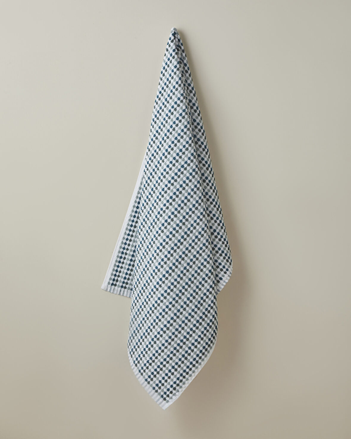 Punto Pamuk Banyo Havlusu 80x150 cm Yeşil-Beyaz