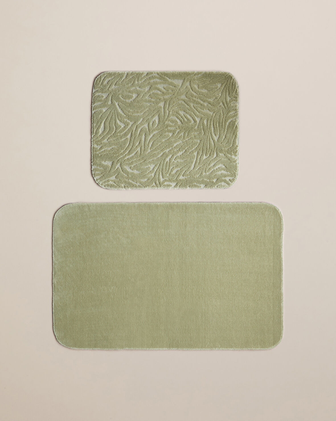 Strala Banyo Paspası Seti 60x80 cm + 40x60 cm Haki