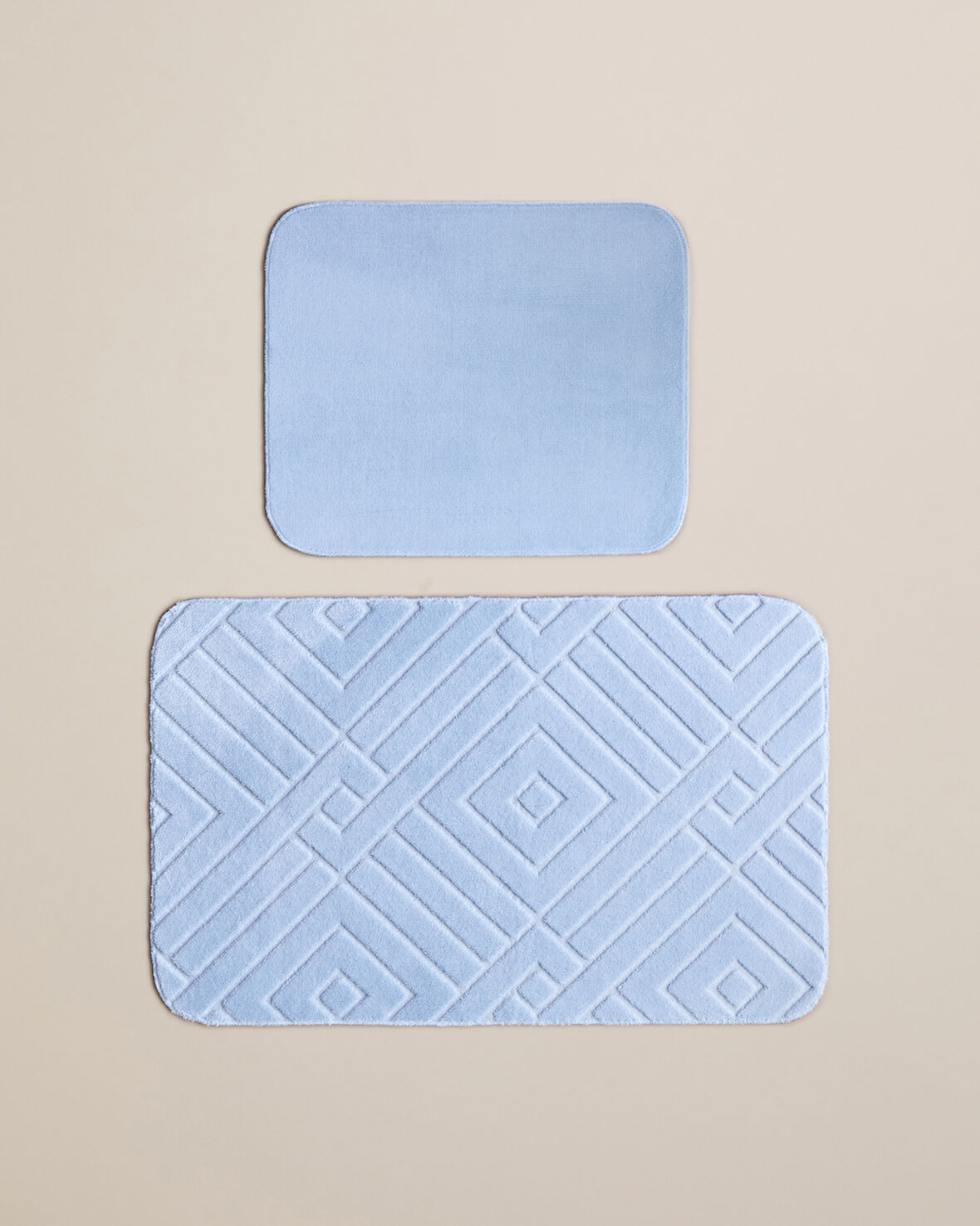 Twillow Banyo Paspası Seti 60x100 cm + 50x60 cm Açık Mavi