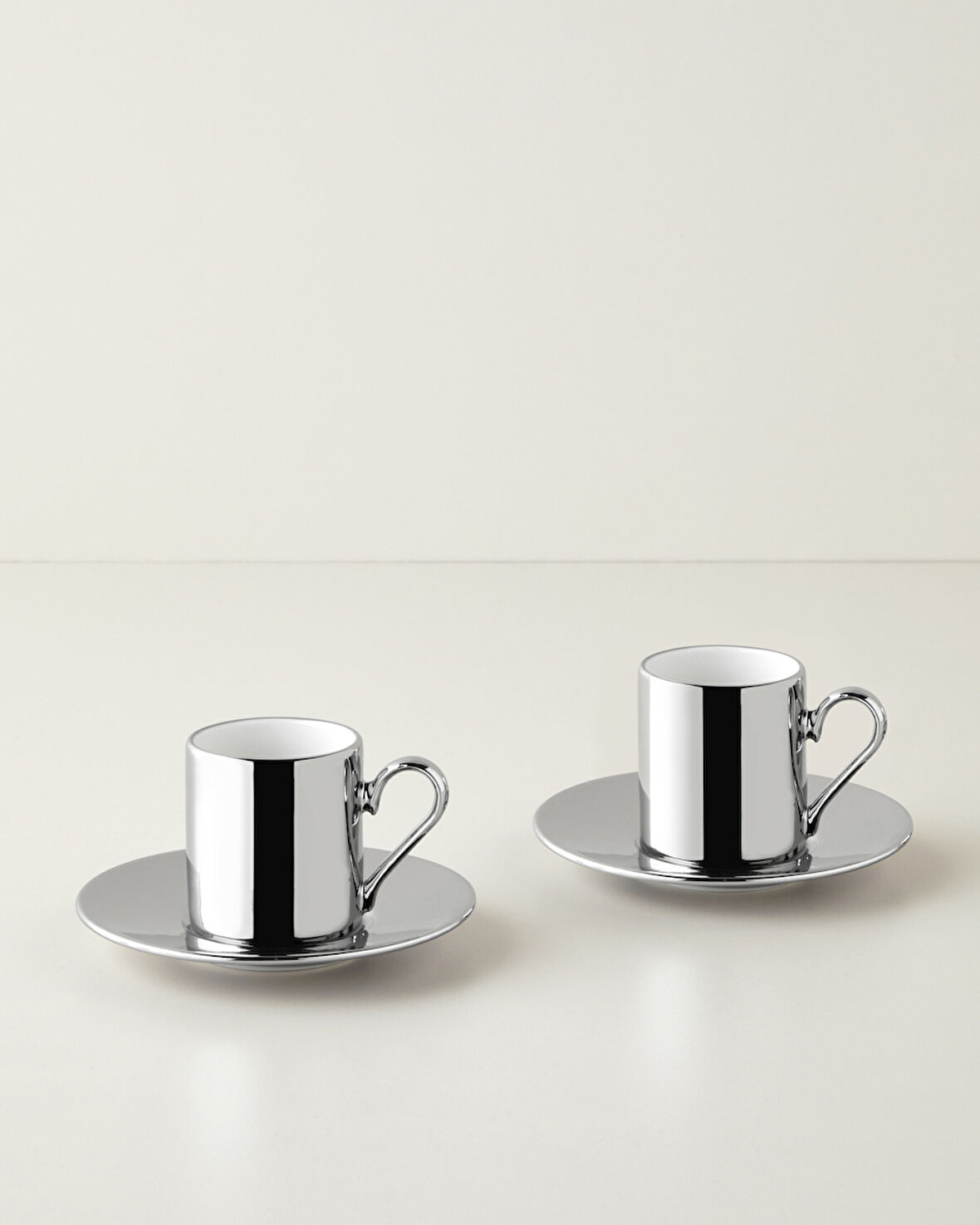 Orvin Porselen 4 Parça 2 Kişilik Kahve Fincan Takımı 90 ml Gümüş