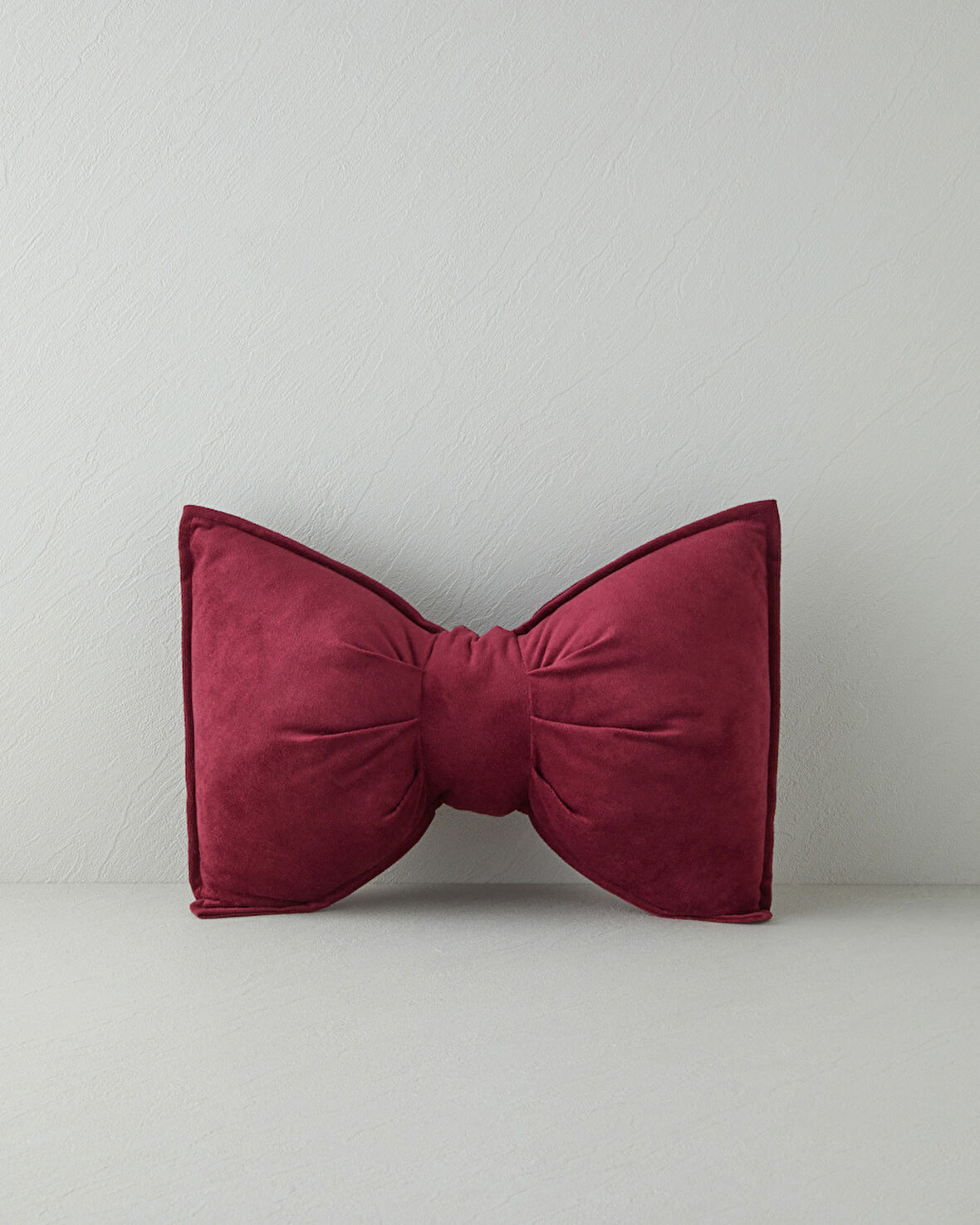 Fiyonklu Dekoratif Kırlent Bordo