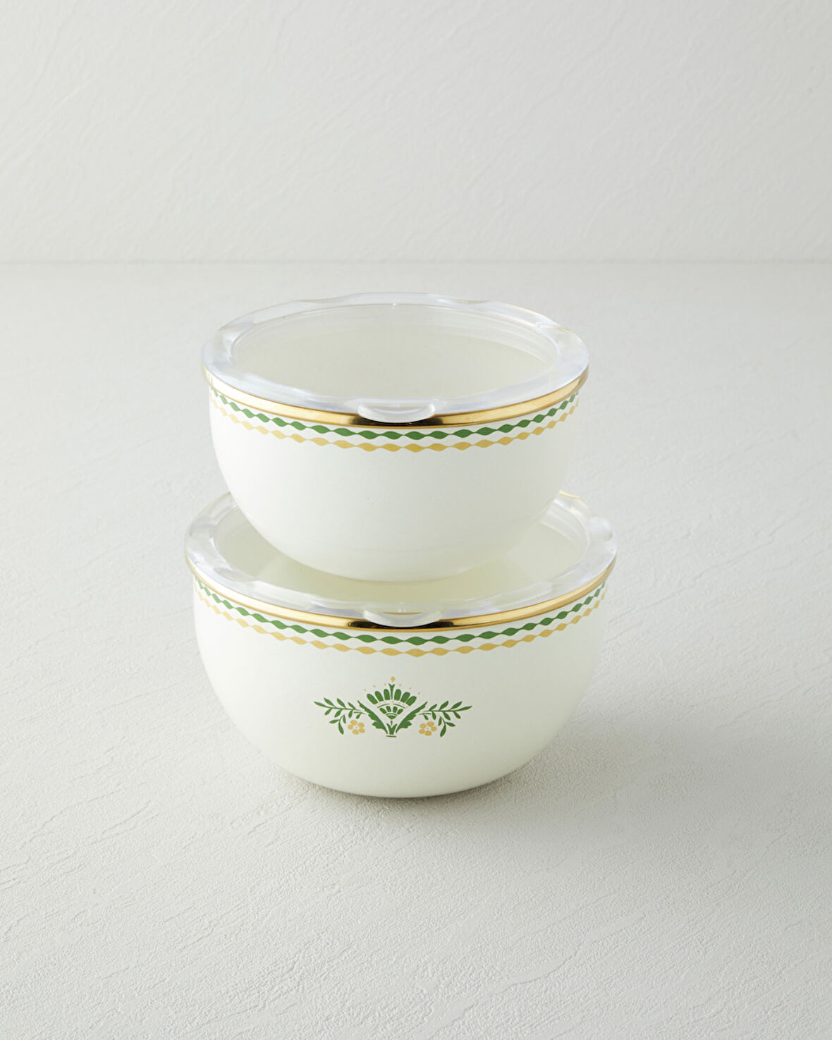 Botanic Garden Emaye 2'li Saklama Kabı 0,75 x 1,20 L Yeşil