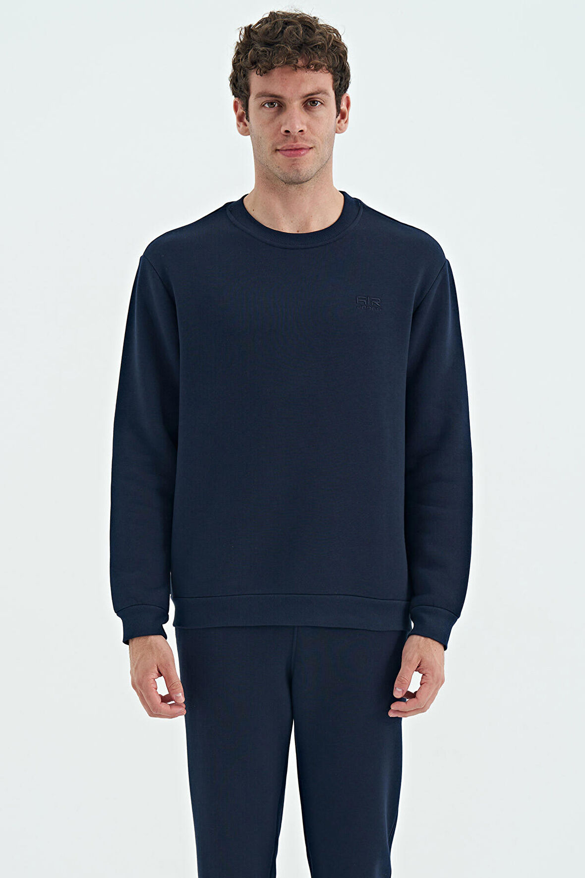 Omar İndigo Şardonlu Erkek Sweatshirt - 88137
