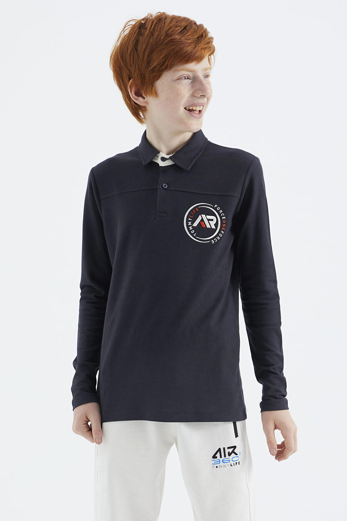 Lacivert Polo Yaka Erkek Çocuk T-Shirt - 11172 | 12-13 Yaş