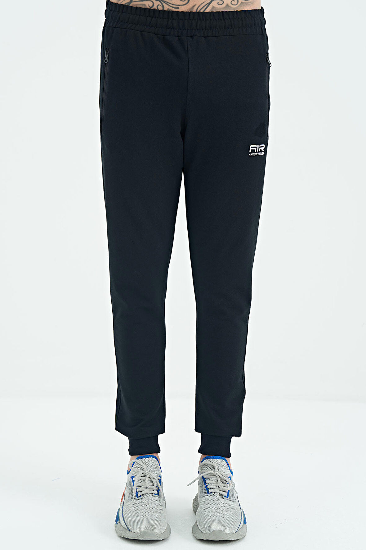 Kane Lacivert Logo Nakışlı Cepli Jogger Erkek Eşofman Alt - 84907 | L