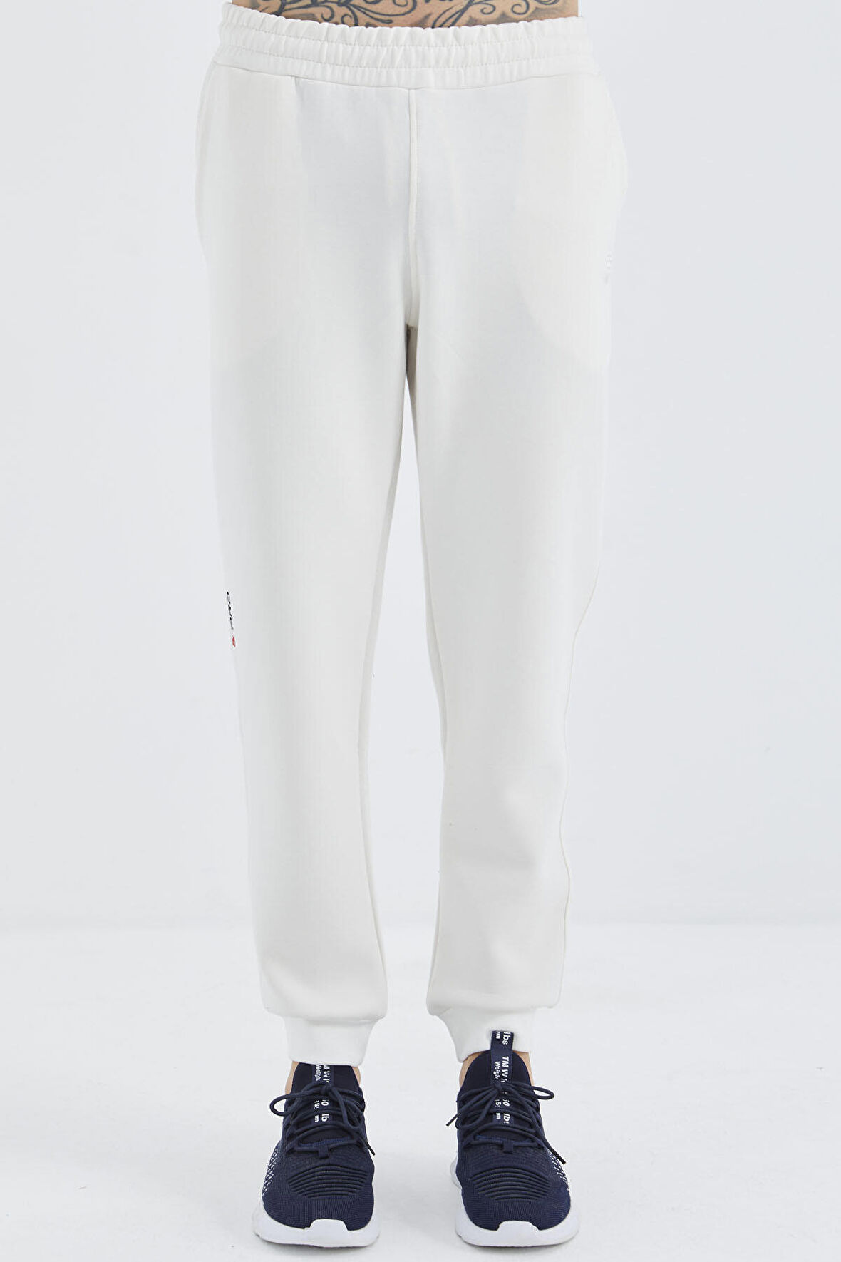 Ekru Bağcıklı  Dar Paça Erkek Eşofman Alt - 84999 | S