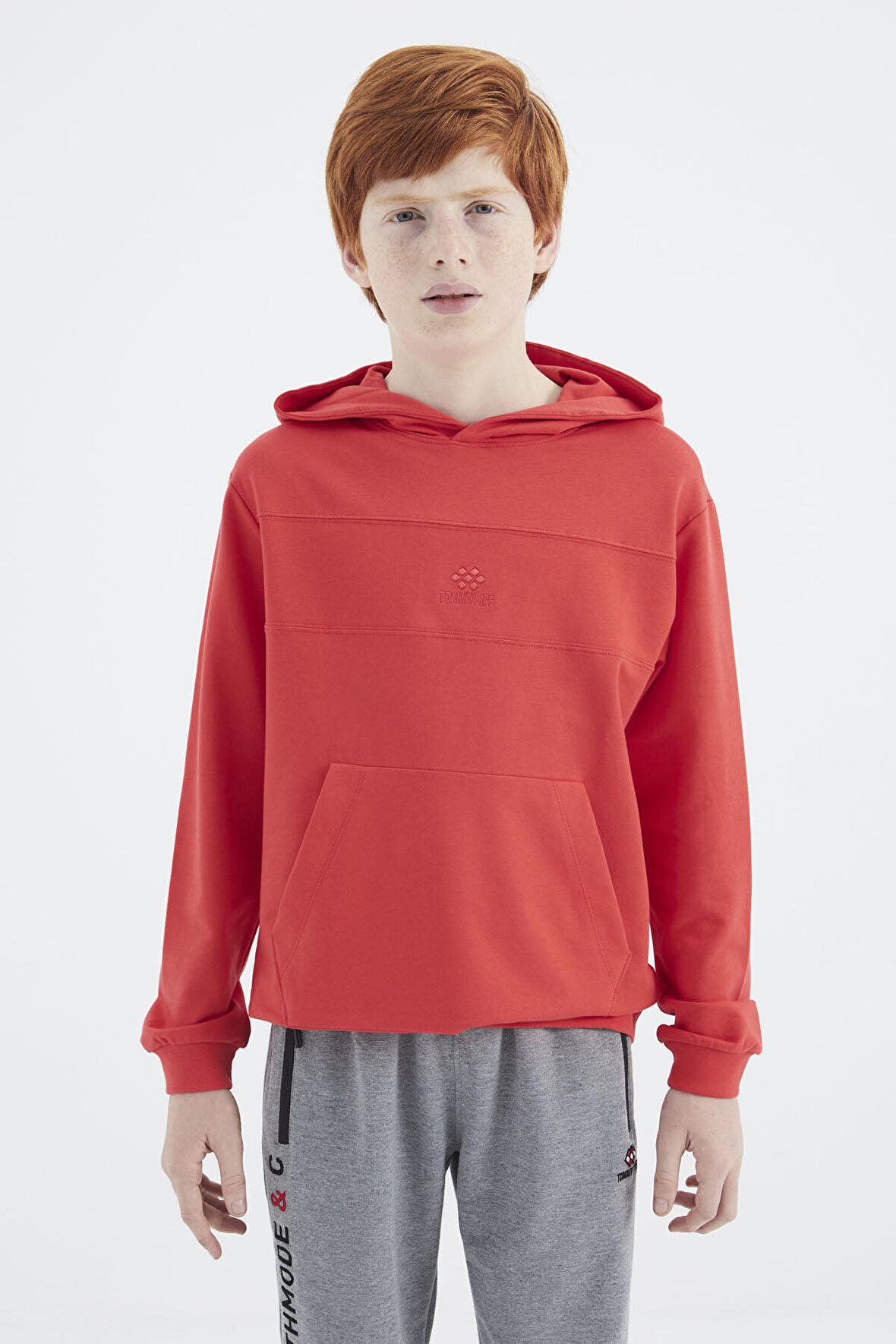 Fiesta Kapüşonlu Basic Erkek Çocuk Sweatshirt - 11181 | 7-8