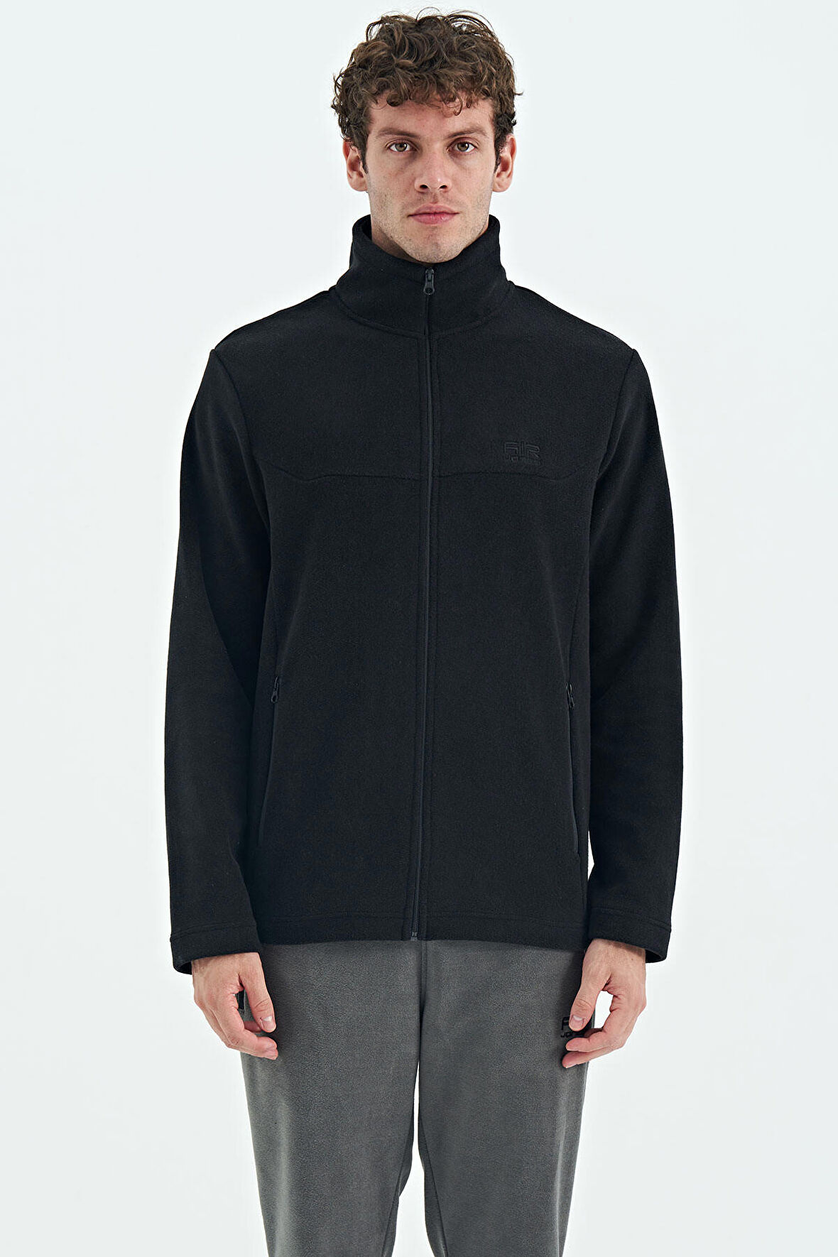 Hardy Siyah Standart Kalıp Polar Erkek Sweatshirt - 88299