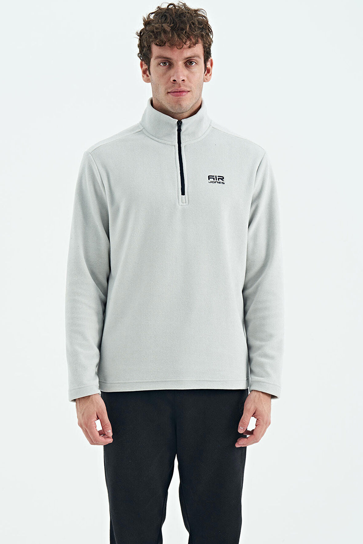River Taş Dik Yaka Erkek Polar Sweatshirt - 88310